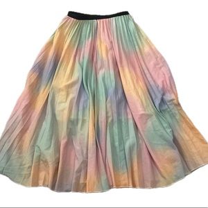 Rainbow Maxi Skirt Medium Womens